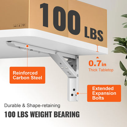 Wall Mounted Folding Table, Wall Mount Drop Leaf Tables, Wooden Floating Desk for Dining, Laundry Room, V952-FDBGZBHBDB00GKKSZV0