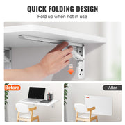 Wall Mounted Folding Table, Wall Mount Drop Leaf Tables, Wooden Floating Desk for Dining, Laundry Room, V952-FDBGZBHBDB00GKKSZV0