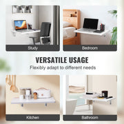 Wall Mounted Folding Table, Wall Mount Drop Leaf Tables, Wooden Floating Desk for Dining, Laundry Room, V952-FDBGZBHBDB00GKKSZV0