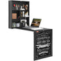 Wall Mounted Desk, Fold out Convertible Desk, Multi-Function Folding Wall Table with Chalkboard for Home V952-FDBGZBHBZXK0THXAQV0