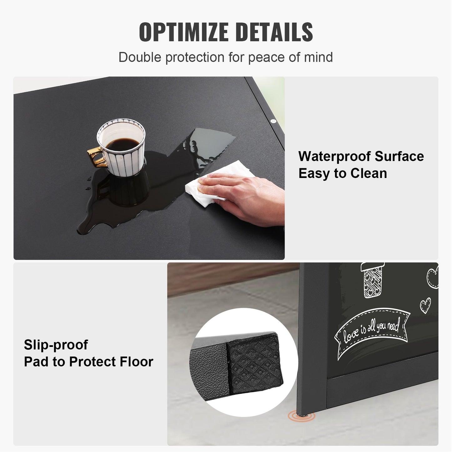 Wall Mounted Desk, Fold out Convertible Desk, Multi-Function Folding Wall Table with Chalkboard for Home V952-FDBGZBHBZXK0THXAQV0