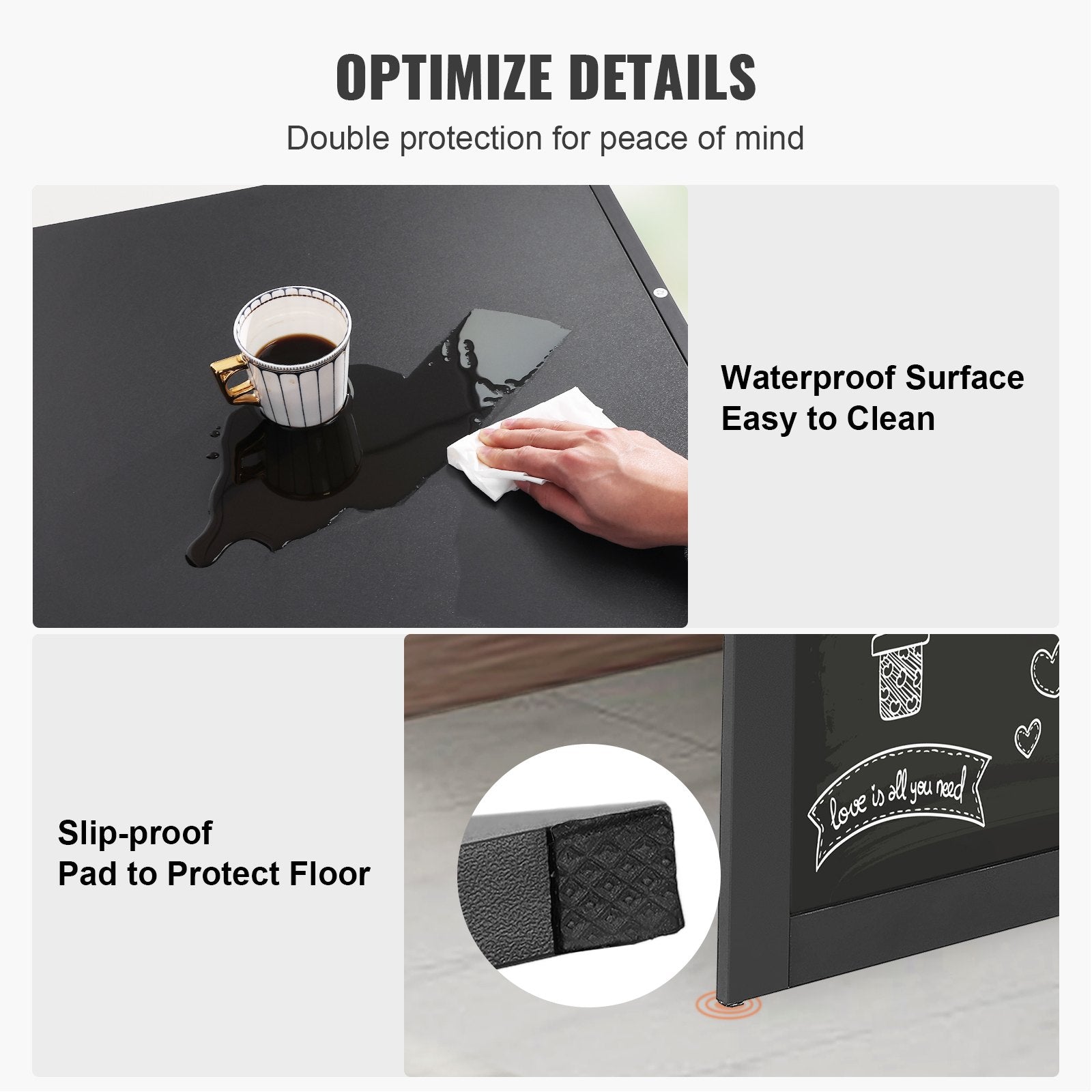 Wall Mounted Desk, Fold out Convertible Desk, Multi-Function Folding Wall Table with Chalkboard for Home V952-FDBGZBHBZXK0THXAQV0
