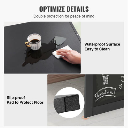 Wall Mounted Desk, Fold out Convertible Desk, Multi-Function Folding Wall Table with Chalkboard for Home V952-FDBGZBHBZXK0THXAQV0