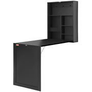 Wall Mounted Desk, Fold out Convertible Desk, Multi-Function Folding Wall Table with Chalkboard for Home V952-FDBGZBHBZXK0THXAQV0