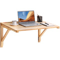 Wall Mounted Folding Table, Wall Mounted Drop Leaf Tables, Solid Wood Floating Desk for Dining, Laundry Room, V952-FDBGZSMDB000O92SXV0
