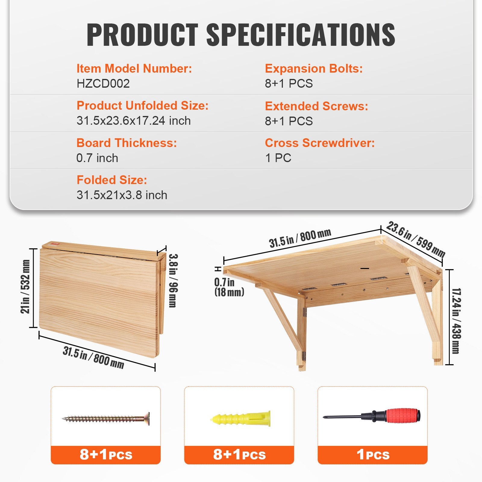 Wall Mounted Folding Table, Wall Mounted Drop Leaf Tables, Solid Wood Floating Desk for Dining, Laundry Room, V952-FDBGZSMDB000O92SXV0