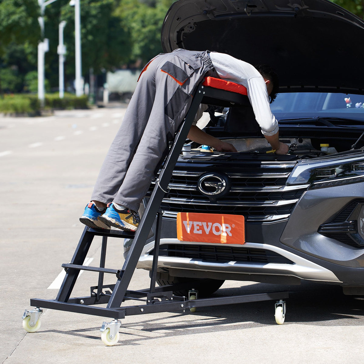 Automotive Topside Creeper, Engine Creeper 42.5"-64.8", 181.44KGS Capacity High Top Creeper, 4 Swivel Caster V952-FDJXCTYHXHX4JM9BNV0