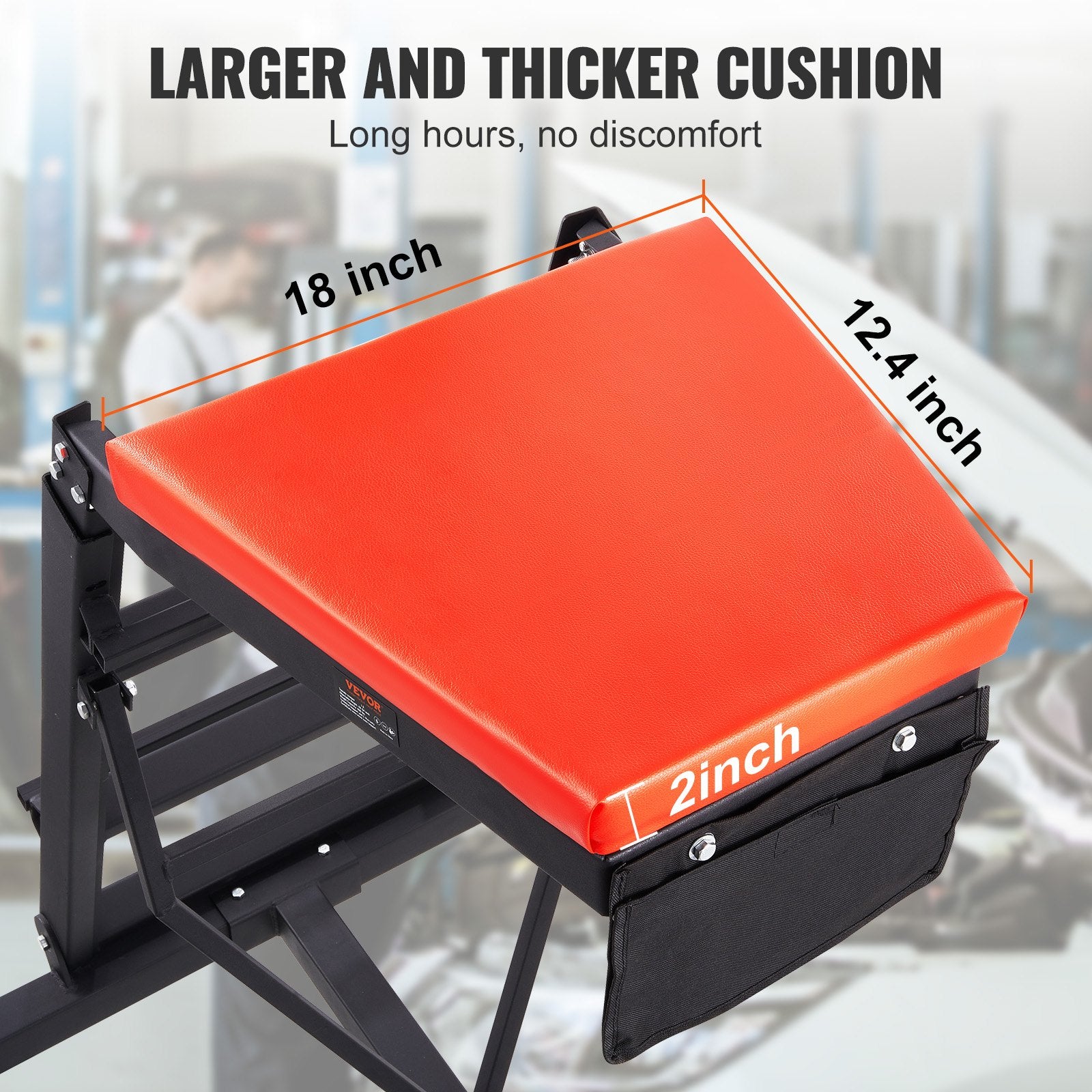 Automotive Topside Creeper, with Adjustable Height 49.6" to 75.6", 181.44KGS Capacity High Creeper, 4 Swivel V952-FDJXCTYIXIX4SJCLPV0
