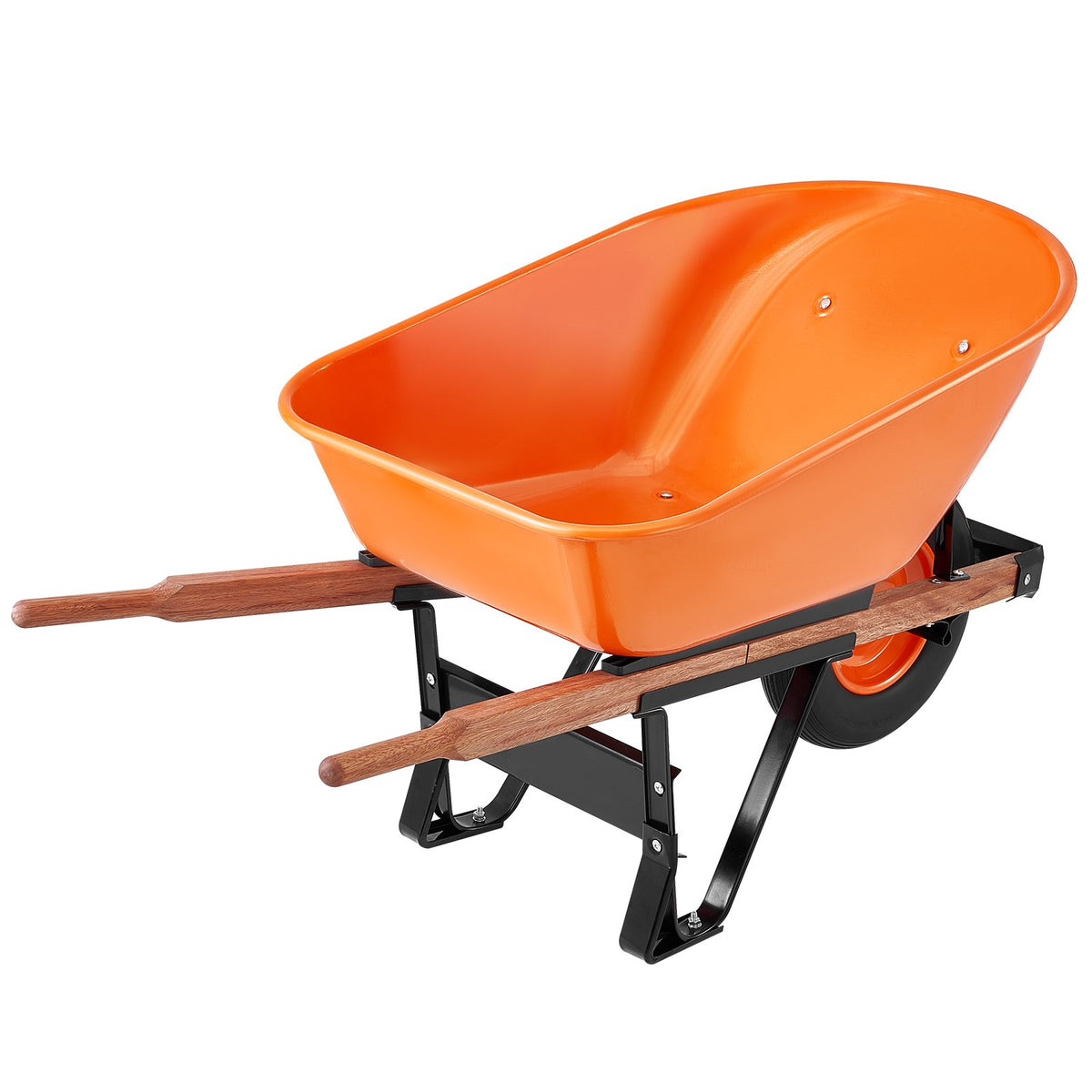 Wheelbarrow Cart One Wheel 6 Cu Ft Garden Dump Cart 330 lbs Utility Cart V952-FDL2LHYTC1JL101ICV0