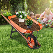Wheelbarrow Cart One Wheel Garden Dump Cart 330 lbs Yard Utility Cart V952-FDL2LHYTC1JLDOIX6V0