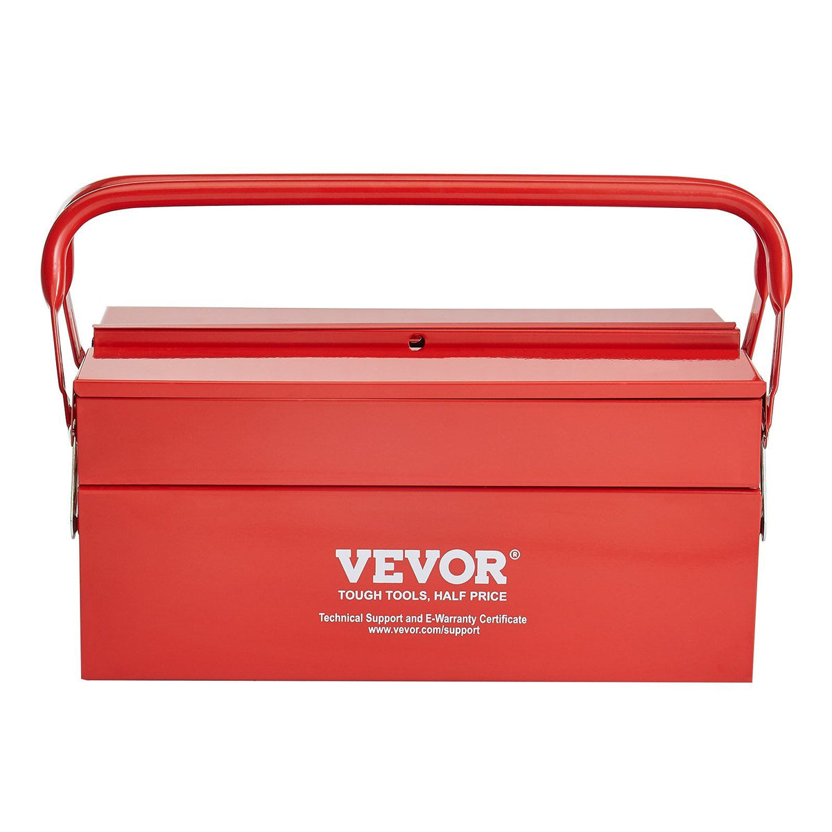 Metal Tool Box, 14-inch, 2-Tier 3-Tray Portable Folding Tool Chest Organizer with Handle & Lock Hole, Powder V952-FDSBXSGJX14I7NN0BV0