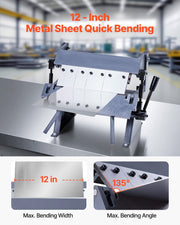 Box and Pan Brake, 305 mm Sheet Metal Bending Brake, 20-Gauge Mild Steel Capacity, 0-135 Degree Adjustable, V952-FDSWQZDQFDSWK6NDU001V0