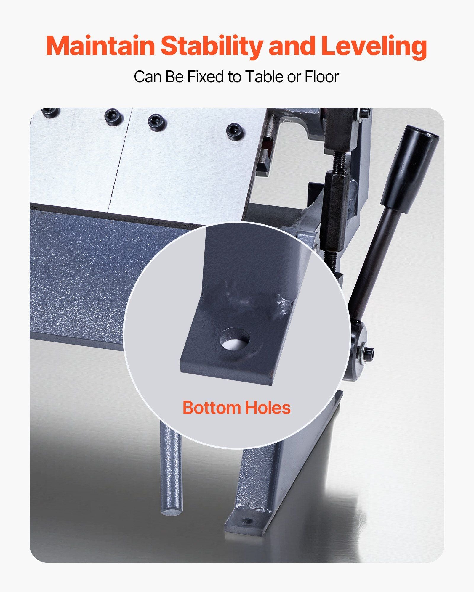 Box and Pan Brake, 305 mm Sheet Metal Bending Brake, 20-Gauge Mild Steel Capacity, 0-135 Degree Adjustable, V952-FDSWQZDQFDSWK6NDU001V0