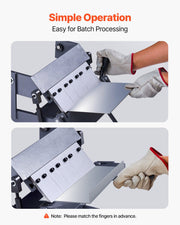 Box and Pan Brake, 305 mm Sheet Metal Bending Brake, 20-Gauge Mild Steel Capacity, 0-135 Degree Adjustable, V952-FDSWQZDQFDSWK6NDU001V0