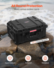 2.5 Cu.ft Weatherproof Hard Case, Waterproof Hard Case with Rolling Wheels and Retractable Pull Handle, IP67 V952-FFYLGX30LFYC2ZF5YV0