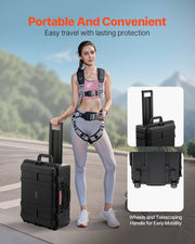 2.5 Cu.ft Weatherproof Hard Case, Waterproof Hard Case with Rolling Wheels and Retractable Pull Handle, IP67 V952-FFYLGX30LFYC2ZF5YV0