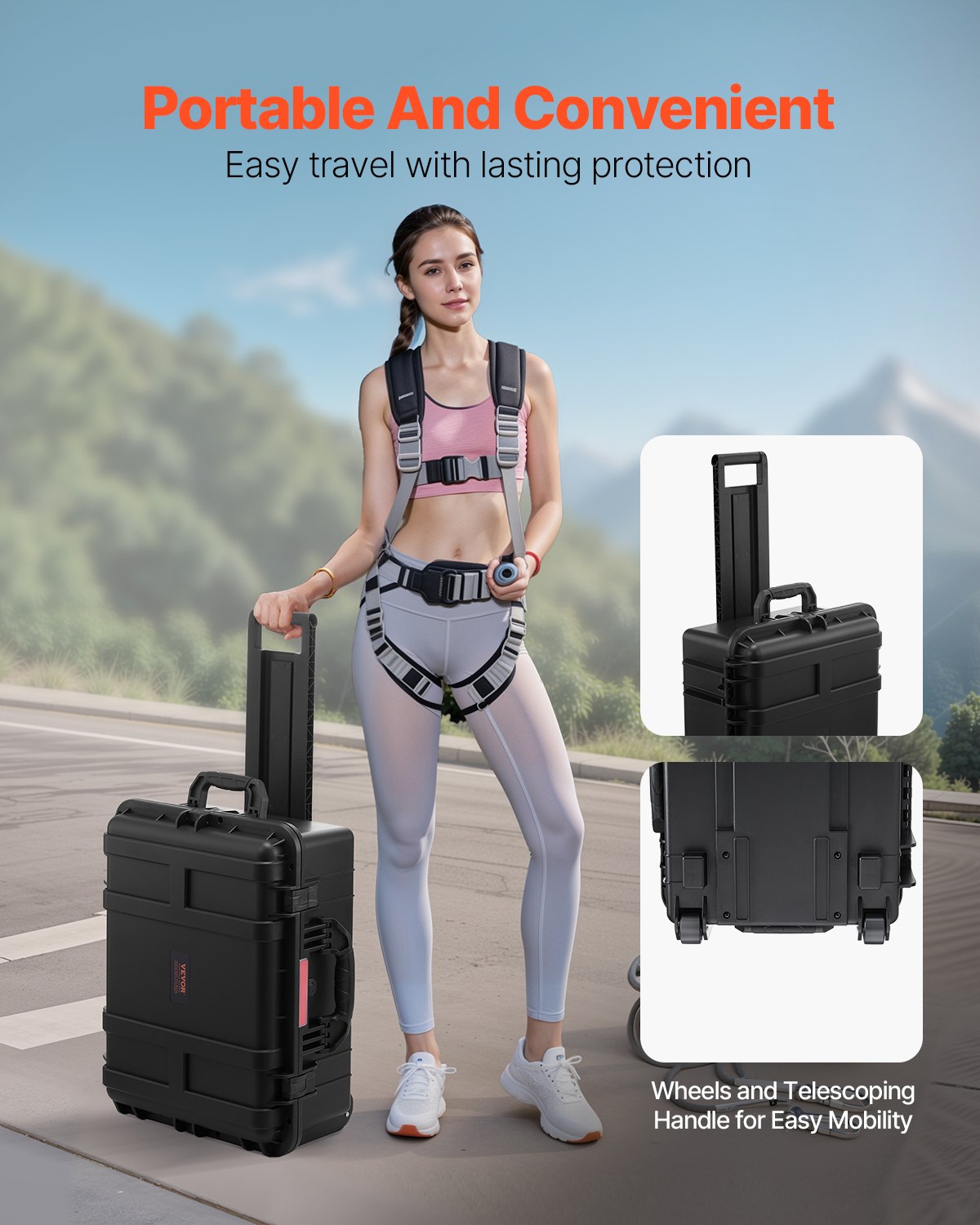 2.5 Cu.ft Weatherproof Hard Case, Waterproof Hard Case with Rolling Wheels and Retractable Pull Handle, IP67 V952-FFYLGX30LFYC2ZF5YV0