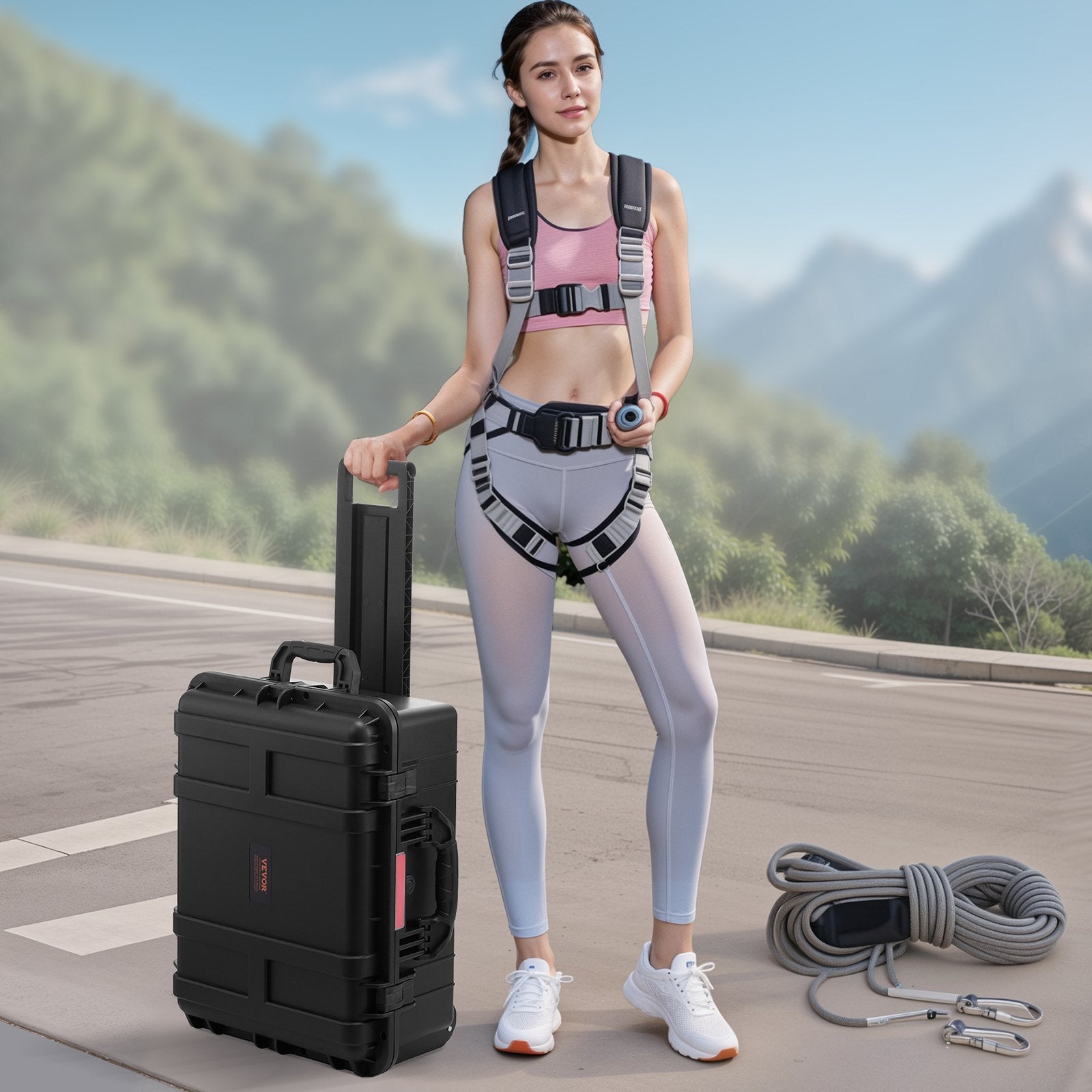 2.5 Cu.ft Weatherproof Hard Case, Waterproof Hard Case with Rolling Wheels and Retractable Pull Handle, IP67 V952-FFYLGX30LFYC2ZF5YV0
