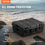 Weatherproof Hard Case, Heavy Duty Protective Dry Box Case with Pre-cut Foam, and Retractable Pull Handles V952-FFYSTX2025CU96KGUV0
