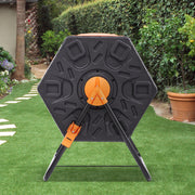 Compost Bin 18.5 Gal Composter Tumbler Rotating Outdoor with Sliding Door V952-FGDFJ185JL00JRFPDV0