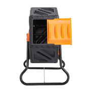 Compost Bin 18.5 Gal Composter Tumbler Rotating Outdoor with Sliding Door V952-FGDFJ185JL00JRFPDV0