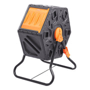 Compost Bin 18.5 Gal Composter Tumbler Rotating Outdoor with Sliding Door V952-FGDFJ185JL00JRFPDV0