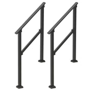 2 PCS 2-3 Handrails for Outdoor for Seniors Porch Deck Black Square Tube V952-FGDHGZLSLZFS730X7V0