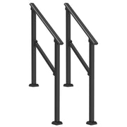 2 PCS 2-3 Handrails for Outdoor for Seniors Porch Deck Black Square Tube V952-FGDHGZLSLZFS730X7V0