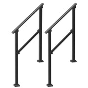 2 PCS 2-3 Handrails for Outdoor for Seniors Porch Deck Black Square Tube V952-FGDHGZLSLZFS730X7V0