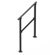 Handrails for Outdoor Steps, 2-3 Step Stair Hand Rail Kit, Transitional Carbon Steel Railings with V952-FGDHGZLSLZFSFYEP9V0