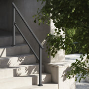 Handrails for Outdoor Steps, 4-5 Step Stair Hand Rail Kit, Transitional Carbon Steel Railings with V952-FGDHGZLSLZFSIFL6RV0