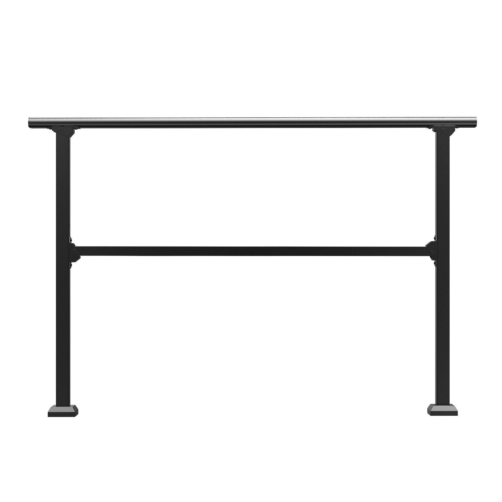 Handrails for Outdoor Steps, 4-5 Step Stair Hand Rail Kit, Transitional Carbon Steel Railings with V952-FGDHGZLSLZFSIFL6RV0
