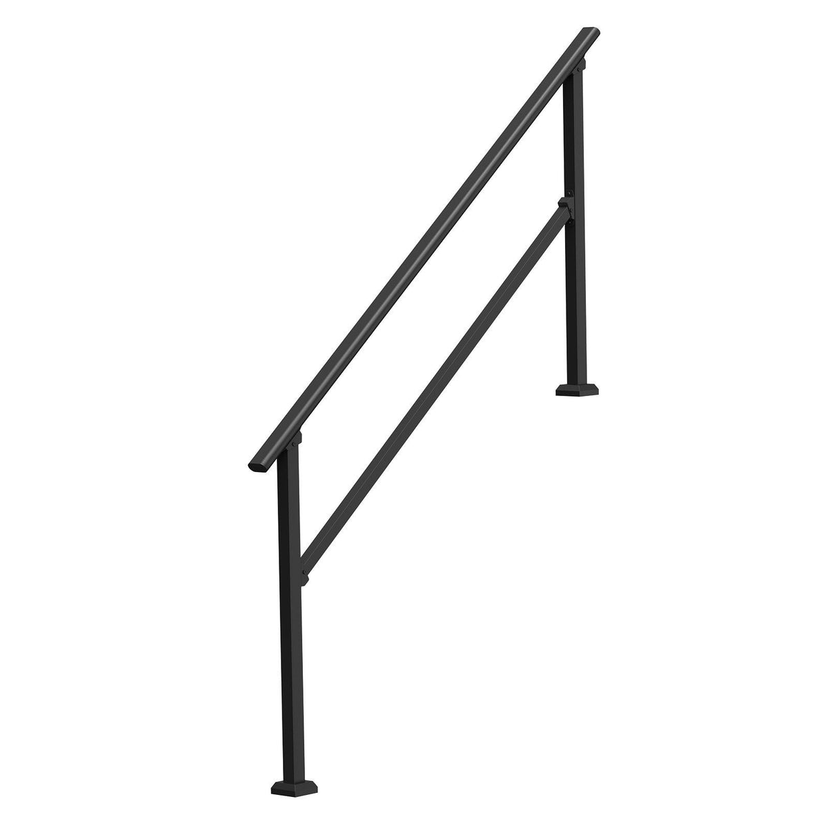Handrails for Outdoor Steps, 5 Step Stair Hand Rail Kit, Transitional Carbon Steel Railings with Installation V952-FGDHGZLSLZFSXI0DBV0
