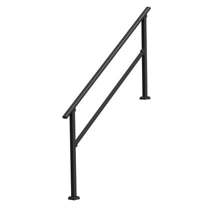 Handrails for Outdoor Steps, 5 Step Stair Hand Rail Kit, Transitional Carbon Steel Railings with Installation V952-FGDHGZLSLZFSXI0DBV0
