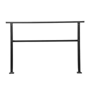 Outdoor Handrails for Steps, 4-5 Step Stair Rail Kit, Black Square Tube with Horizontal Bar, Carbon Steel V952-FGDHGZLSLZFSY0FVPV0