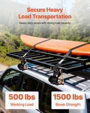 Ladder Rack Ratchet Straps, Black Square Tube Mount, 38 mm Wide x 2.25 m Long Black Ladder Rack Straps with V952-FGTJJLGDD2J00UPU5001V0