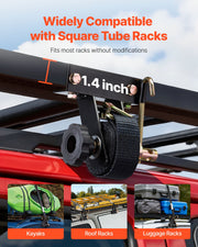 Ladder Rack Ratchet Straps, Black Square Tube Mount, 38 mm Wide x 2.25 m Long Black Ladder Rack Straps with V952-FGTJJLGDD4J0VCZS8001V0