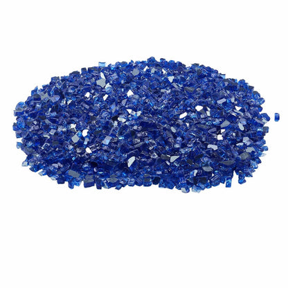 Fire Glass, 20LBS / 9KG High-Temperature Resistant Fireplace Rocks, 1/2-Inch / 12.7 mm Reflective & Smokeless V952-FHBLFGSGHBL11W1JN001V0