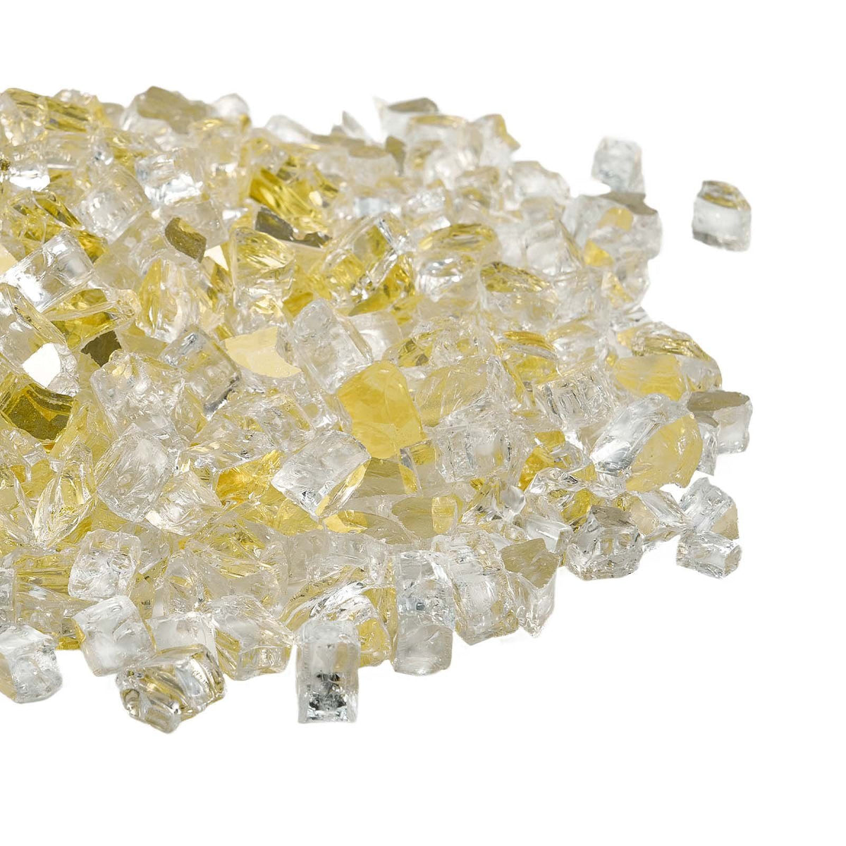 Fire Glass, 10 LBS / 4.5 KG High-Temperature Resistant Fireplace Rocks, 1/2-Inch / 12.7 mm Reflective & V952-FHBLFGSGHBL14HFPV001V0