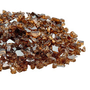 Fire Glass, 10 LBS / 4.5 KG High-Temperature Resistant Fireplace Rocks, 1/4-Inch / 6.35 mm Reflective & V952-FHBLFGSGHBL191LMJ001V0