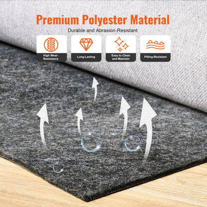 Non Slip Rug Pad Gripper 25 x 94.5 in 0.24" Carpet Mat Thick for Floor V952-FHDTDBFHWFHQ3THSOV0