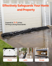 Flood Barrier, 4 Pack, 1530 x 210 mm Flood Bags Activated by Water, Reusable Water Absorbent Barrier, V952-FHPZSJHFHT15RN7S7001V0
