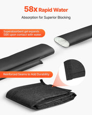 Flood Barrier, 4 Pack, 1530 x 210 mm Flood Bags Activated by Water, Reusable Water Absorbent Barrier, V952-FHPZSJHFHT15RN7S7001V0