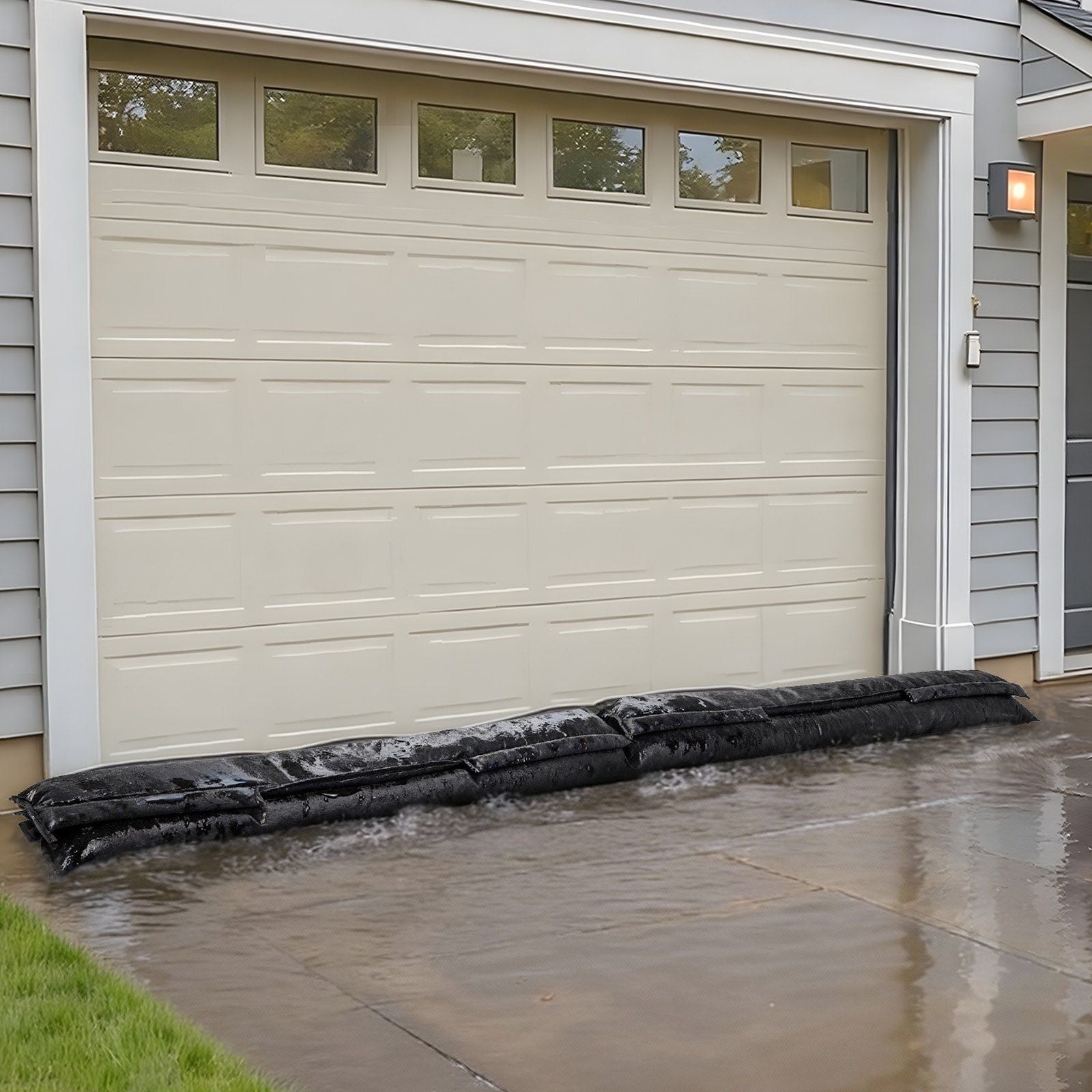Flood Barrier, 4 Pack, 1530 x 210 mm Flood Bags Activated by Water, Reusable Water Absorbent Barrier, V952-FHPZSJHFHT15RN7S7001V0