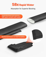 Flood Barrier, 8 Pack, 3050 x 210 mm Flood Bags Activated by Water, Reusable Water Absorbent Barrier, V952-FHPZSJHFHT30UHMJ2001V0