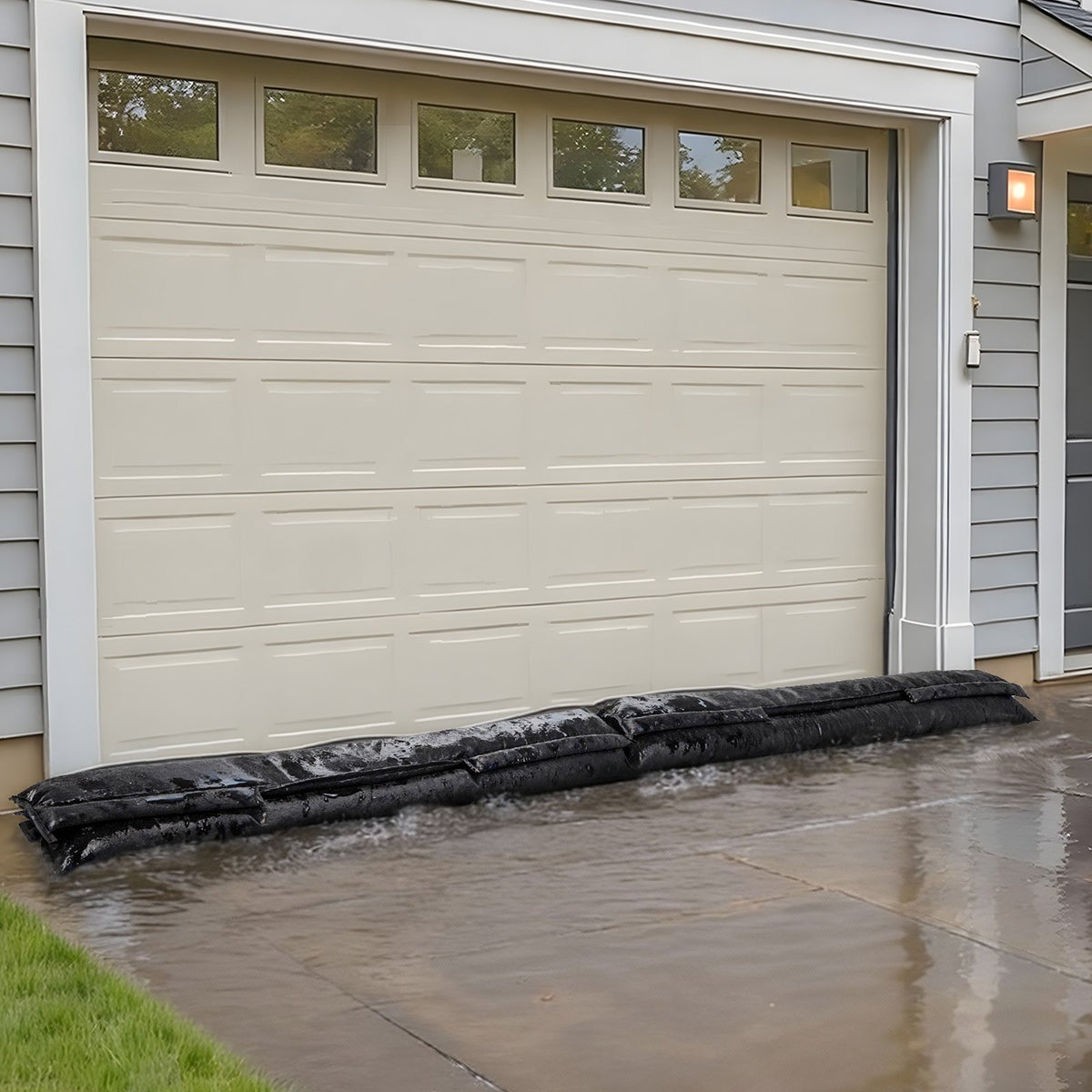 Flood Barrier, 10 Pack, 1530 x 210 mm Flood Bags with Bucket, Reusable Water Absorbent Barrier Activated by V952-FHPZTSJHFHT1MW0WV001V0