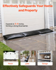 Flood Barrier, 10 Pack, 430 x 830 mm Flood Bags with Bucket, Reusable Water Absorbent Barrier Activated by V952-FHPZTSJHFHT838R7K001V0