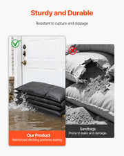 Flood Barrier, 10 Pack, 430 x 830 mm Flood Bags with Bucket, Reusable Water Absorbent Barrier Activated by V952-FHPZTSJHFHT838R7K001V0
