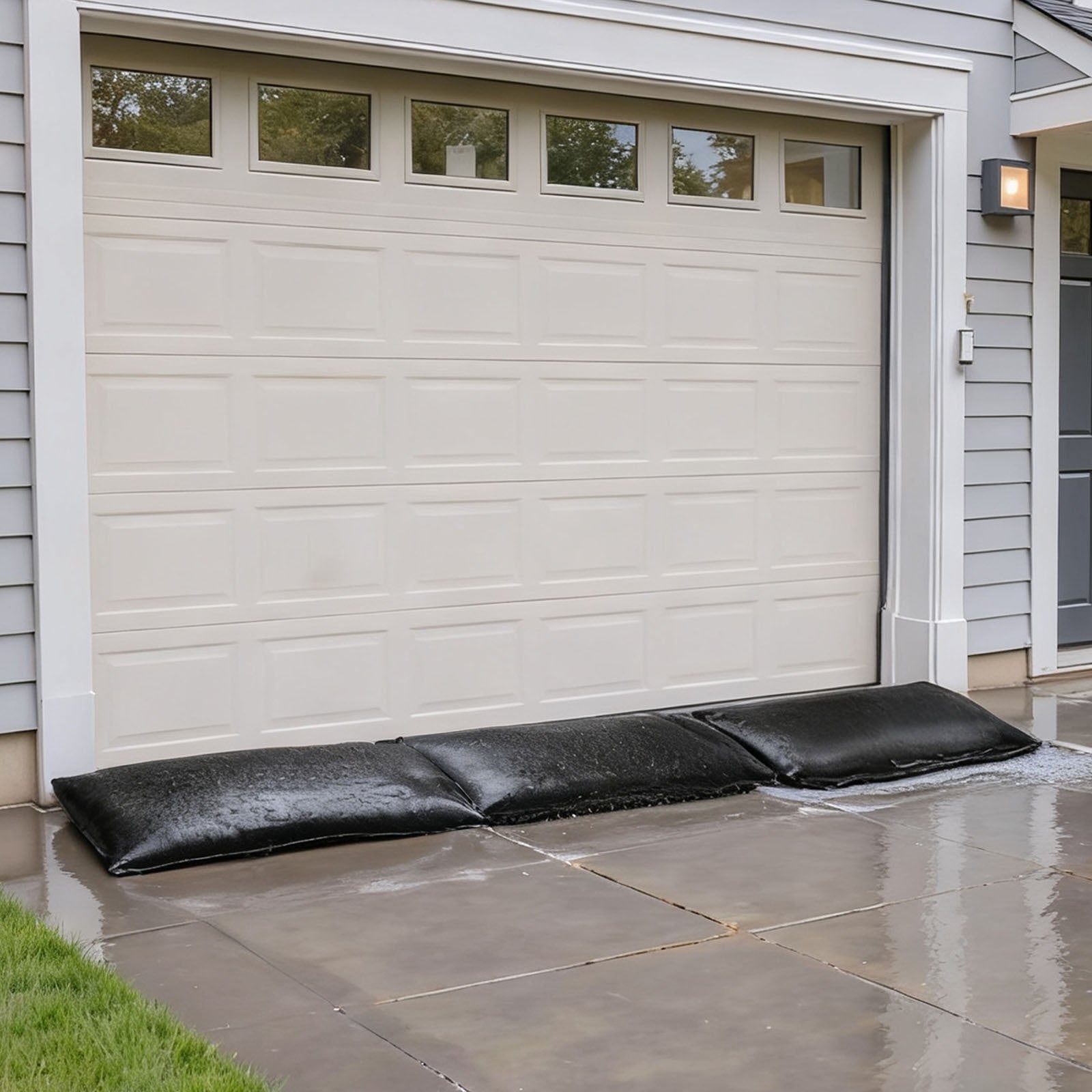 Flood Barrier, 10 Pack, 430 x 830 mm Flood Bags with Bucket, Reusable Water Absorbent Barrier Activated by V952-FHPZTSJHFHT838R7K001V0