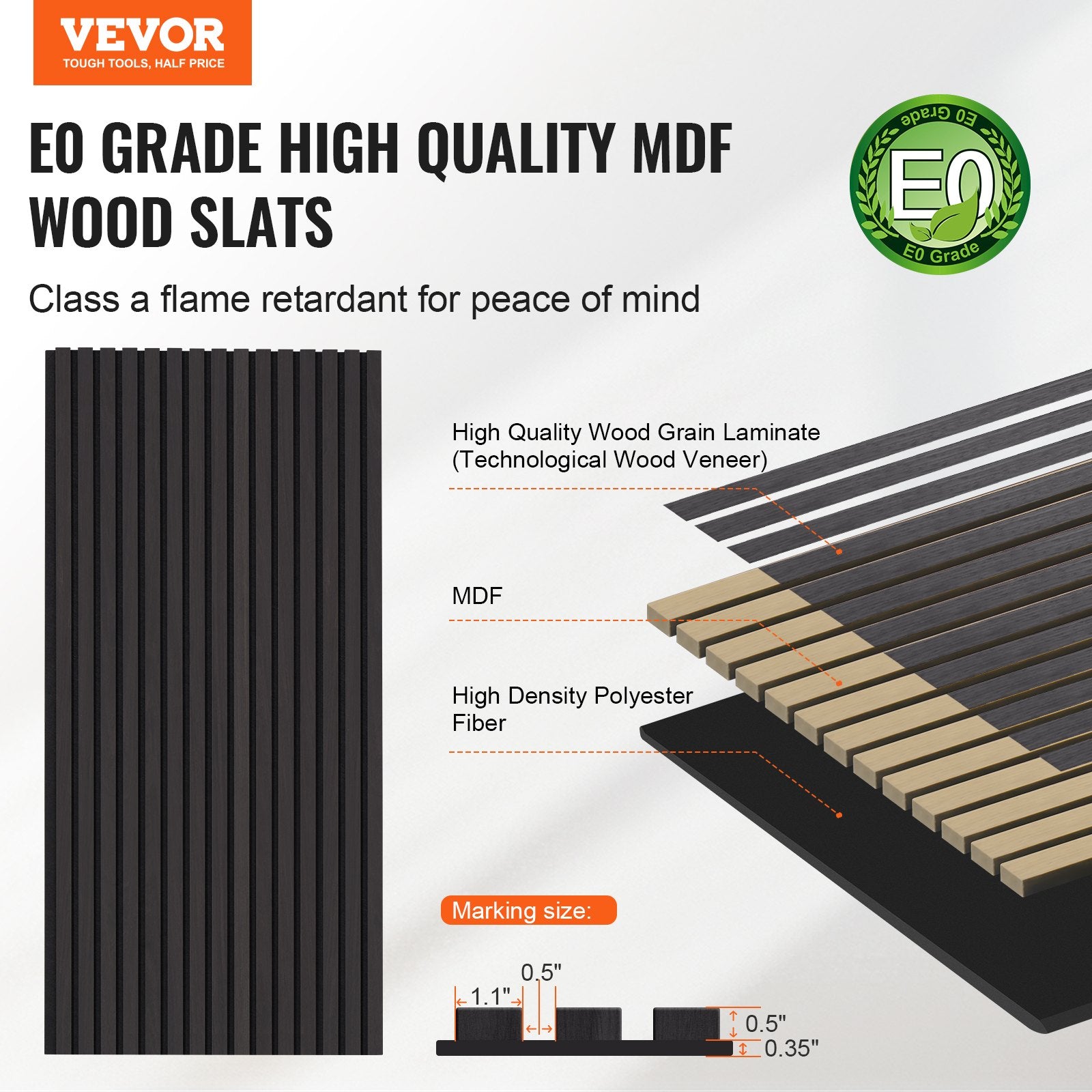 Wood Slat Acoustic Panels 23.6 x 47.2 inch for Modern Wall Decor Black Oak V952-FHXWBTQBHXML4QH6IV0